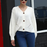 Zoki Knitted Cardigans Sweater Long Sleeve Loose Coat