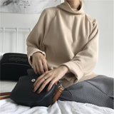 AECU1 Turtleneck Knitted Jumper Sweater Casual Pullover
