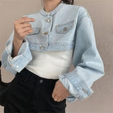 Korean Style O-neck Short Knitted Sweaters Cardigan