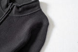 Aproms Elegant High Neck Zipper Front Knitted Sweater