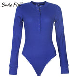 One-Piece Knitted Bodysuits Women Sexy Club Outfits V-Neck