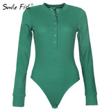 One-Piece Knitted Bodysuits Women Sexy Club Outfits V-Neck