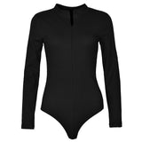 One-Piece Knitted Bodysuits Women Sexy Club Outfits V-Neck