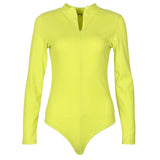 One-Piece Knitted Bodysuits Women Sexy Club Outfits V-Neck
