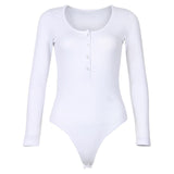 One-Piece Knitted Bodysuits Women Sexy Club Outfits V-Neck