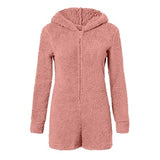 Three Piece Sexy Fluffy Sets Velvet Plush Hooded Cardigan