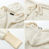 Three Piece Sexy Fluffy Sets Velvet Plush Hooded Cardigan