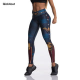 Tibetan Blue Captain Fight Push Up Workout Leggings High Waist