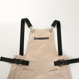 Vangull Khaki Rompers Jumpsuit Long Elegant Zipper Pockets