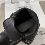 Rimocy White Black PU Leather Ankle Boots Round Toe