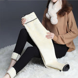 Women Velvet Warm Pants Hight Waist Leggings