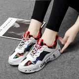 TUINANLE Sneakers Woman Casual Graffiti Vulcanized Shoes