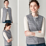 Fitaylor Ultra Light White Duck Down Vest Thin Coat