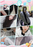 Jacket solid color hoodies imitation lamb wool korean
