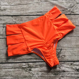 High Waist Bikini Bottom Shorts Elactic Swimwear Bottoms