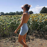 Cryptographic Halter Sexy Backless Mini Dresses Bodycon