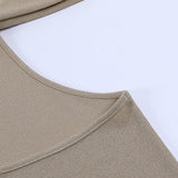 BOOFEENAA Vacation Knitted Party Cut Out Backless Bodycon Dress