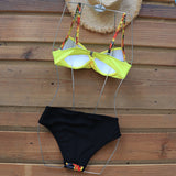 Riseado Push Up Patchwork Swimsuits Ruched Sexy Bikini Set