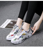 TUINANLE Sneakers Woman Casual Graffiti Vulcanized Shoes