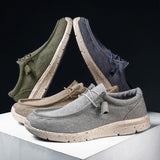 Men's Canvas Breathable Loafers Outdoor Light Walking Shoes