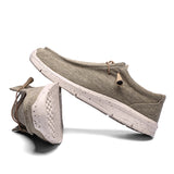 Men's Canvas Breathable Loafers Outdoor Light Walking Shoes