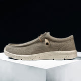 Men's Canvas Breathable Loafers Outdoor Light Walking Shoes