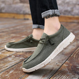 Men's Canvas Breathable Loafers Outdoor Light Walking Shoes