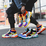 Men Casual High Top Chunky Sneakers Trainers Tendencia