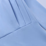 Women Dress Stand Collar Slim Waist Solid Ankle Length Autumn Long Sleeve Party Dress