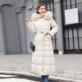 Women Winter Jacket Cotton Padded Warm Thicken Long Coat