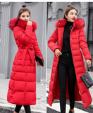 Women Winter Jacket Cotton Padded Warm Thicken Long Coat