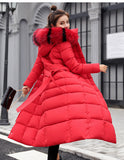 Women Winter Jacket Cotton Padded Warm Thicken Long Coat