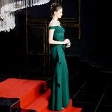 Prom dresses green mermaid sexy split elastic party dress