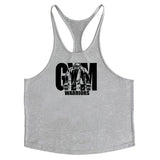 Summer Y Back Gym Stringer Tank Top Men Cotton Clothing Bodybuilding Sleeveless Shirt
