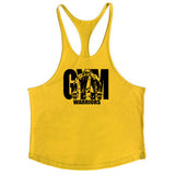 Summer Y Back Gym Stringer Tank Top Men Cotton Clothing Bodybuilding Sleeveless Shirt