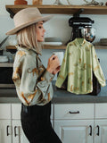 Women satin blouse long sleeve zebra print shirts vintage office ladies tops