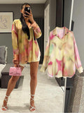 Women satin blouse long sleeve zebra print shirts vintage office ladies tops