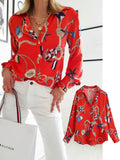 Women satin blouse long sleeve zebra print shirts vintage office ladies tops