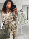 Women satin blouse long sleeve zebra print shirts vintage office ladies tops