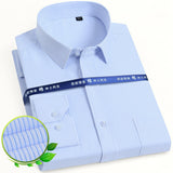 Mens Dress Shirt Long Sleeve Casual Pure Color Business Stand Collar