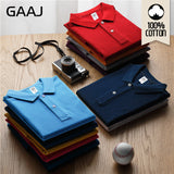GAAJ 100 Cotton Polo Shirt Men Brand Shirts Short Sleeve