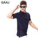 GAAJ 100 Cotton Polo Shirt Men Brand Shirts Short Sleeve