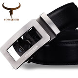COWATHER mens cow genuine leather automatic buckle belt