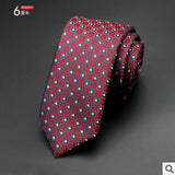 Man Fashion Dot Neckties Corbatas Gravata Jacquard Slim Tie