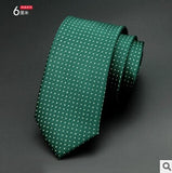 Man Fashion Dot Neckties Corbatas Gravata Jacquard Slim Tie