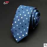 Man Fashion Dot Neckties Corbatas Gravata Jacquard Slim Tie