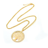 Gold Color Tree Of Life Jewelry For Girls Necklace Earring Braceiet