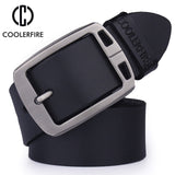 Genuine leather belt designer luxury strap vintage pin buckle
