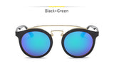 GATSBY Double Bridge Round Sunglasses Women Men Fashion Aviation Mirror Sun glasses