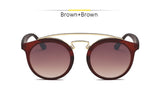 GATSBY Double Bridge Round Sunglasses Women Men Fashion Aviation Mirror Sun glasses